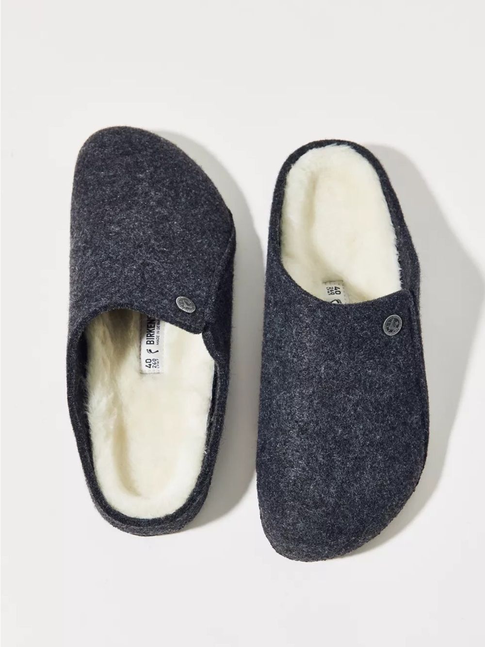 New Birkenstock Zermatt Shearling Wool Felt Clogs Size 40